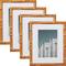 Craig Frames 4 Pack: Vintage Bamboo Brushed Gold Picture Frame with Mat